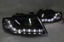 Lampy reflektory przednie przód AUDI A4 B6 CABRIO 02-06 LED BLACK IGŁA