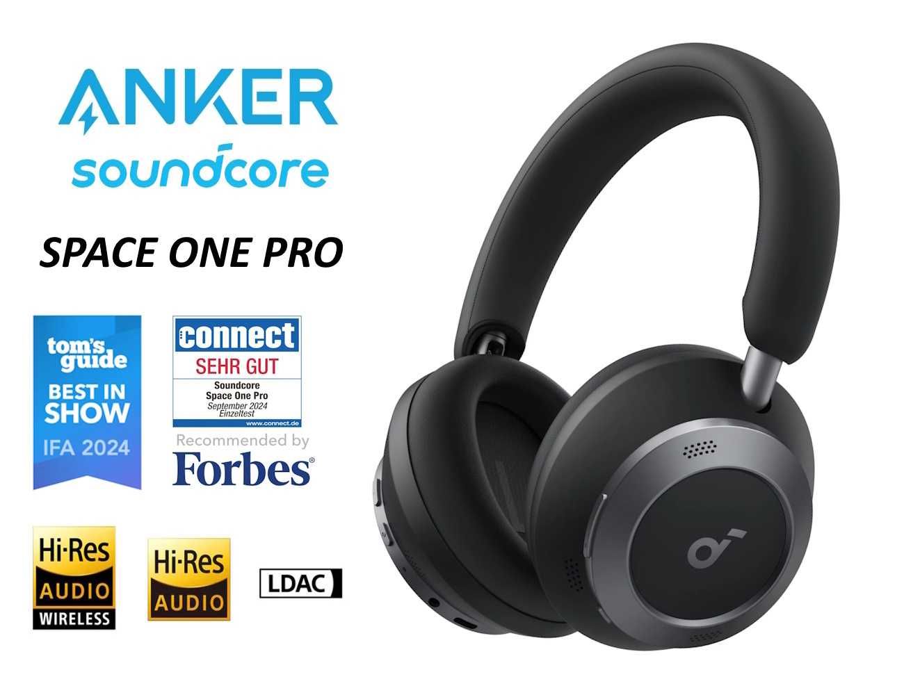 Навушники Anker SoundCore Space One Pro Hi-Res Audio LDAC Black