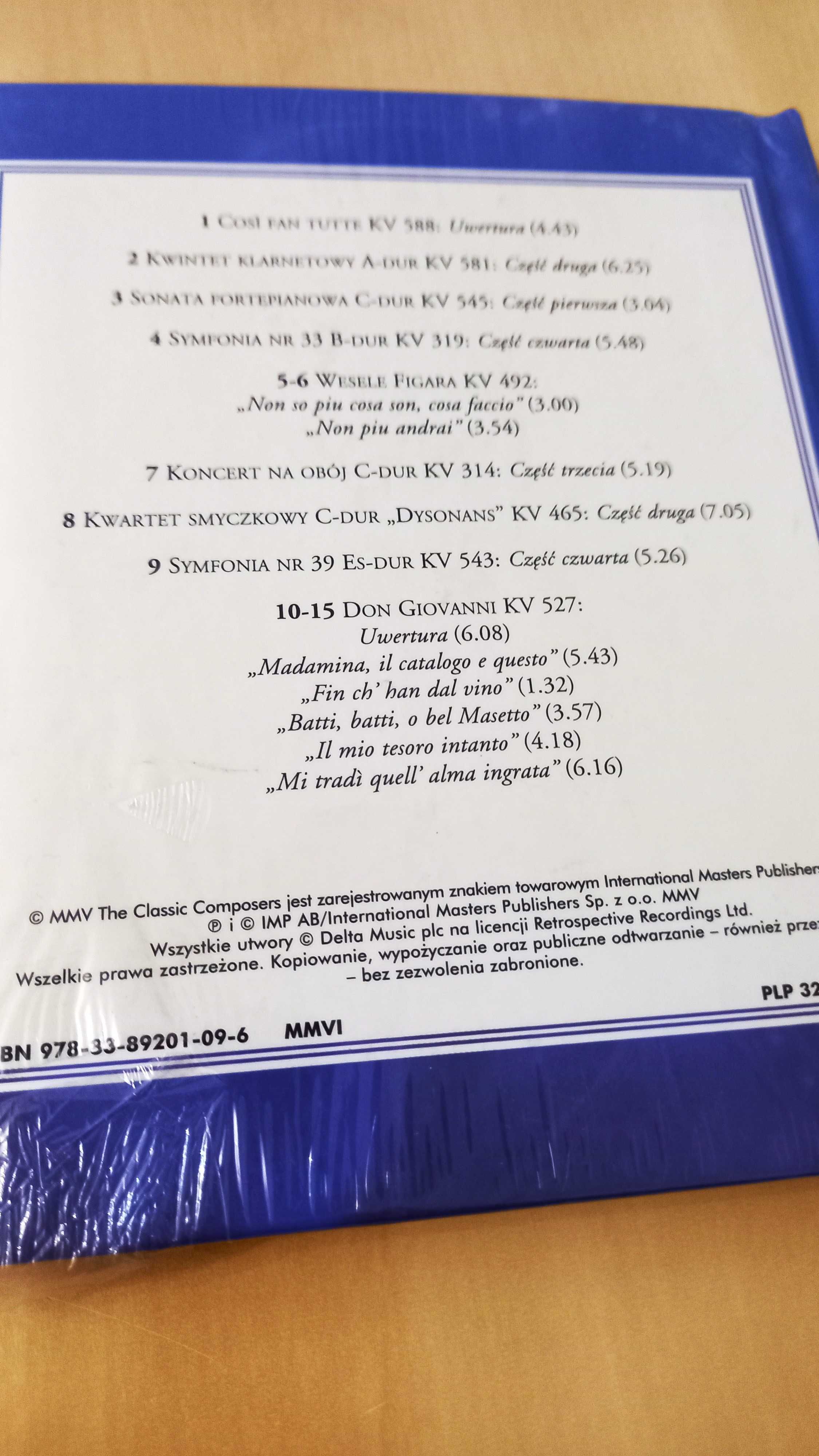 Nowa płyta CD Mozart Najwspanialsze opery Mistrzowie muzyki klasycznej