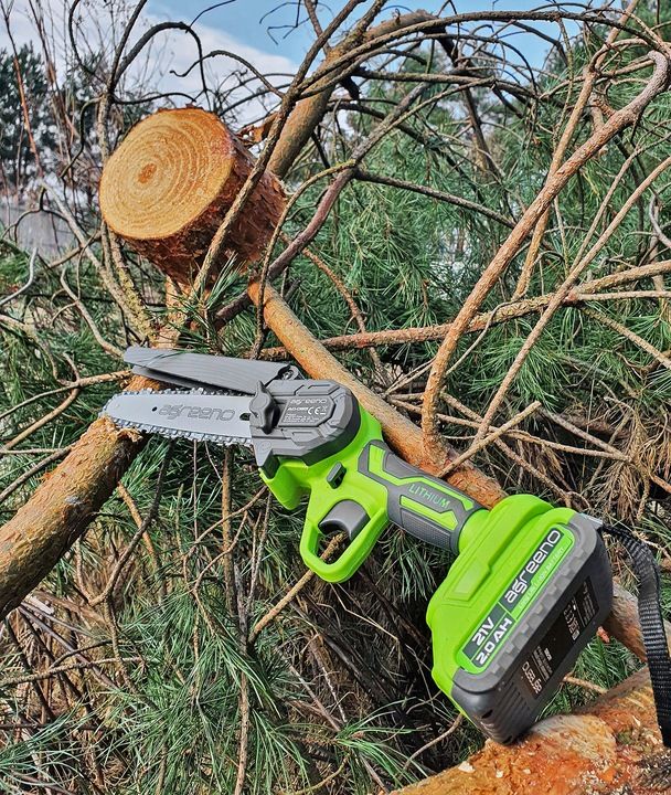 Piła Pilarka Akumulatorowa Łańcuchowa Elektryczna Do Drzewa 2x Aku Wal