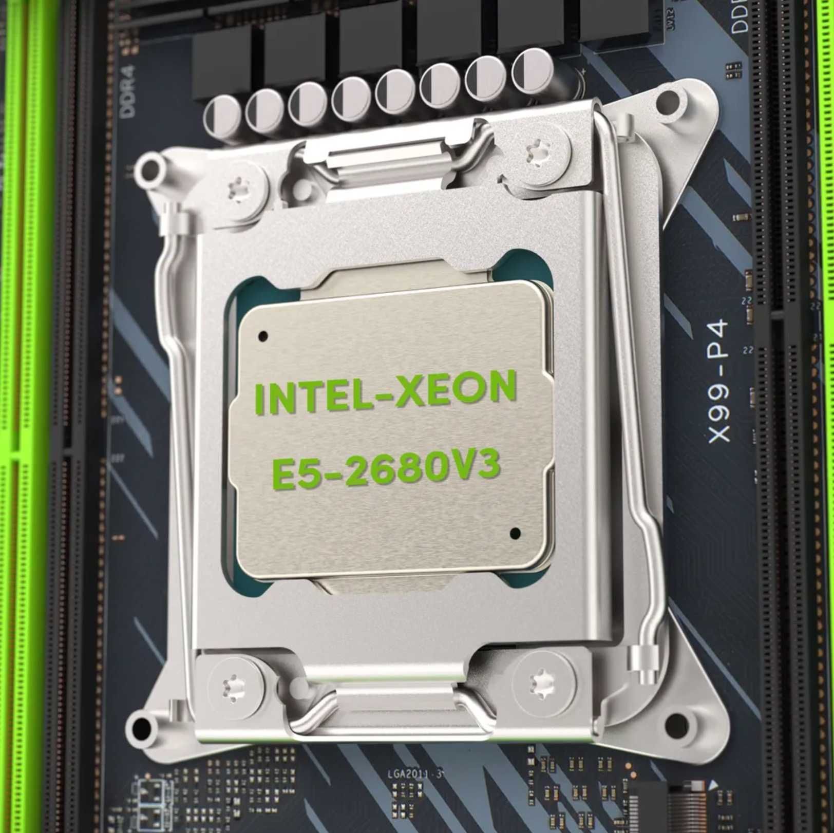 ПК Комплект Плата X99 +Intel Xeon 2680 V3 +16Гб DDR4 Компьютер для игр