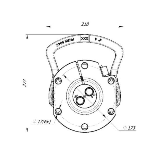 Rotator 5.5T Flansza / na sześć śrub / rozstaw 173 mm / HDS