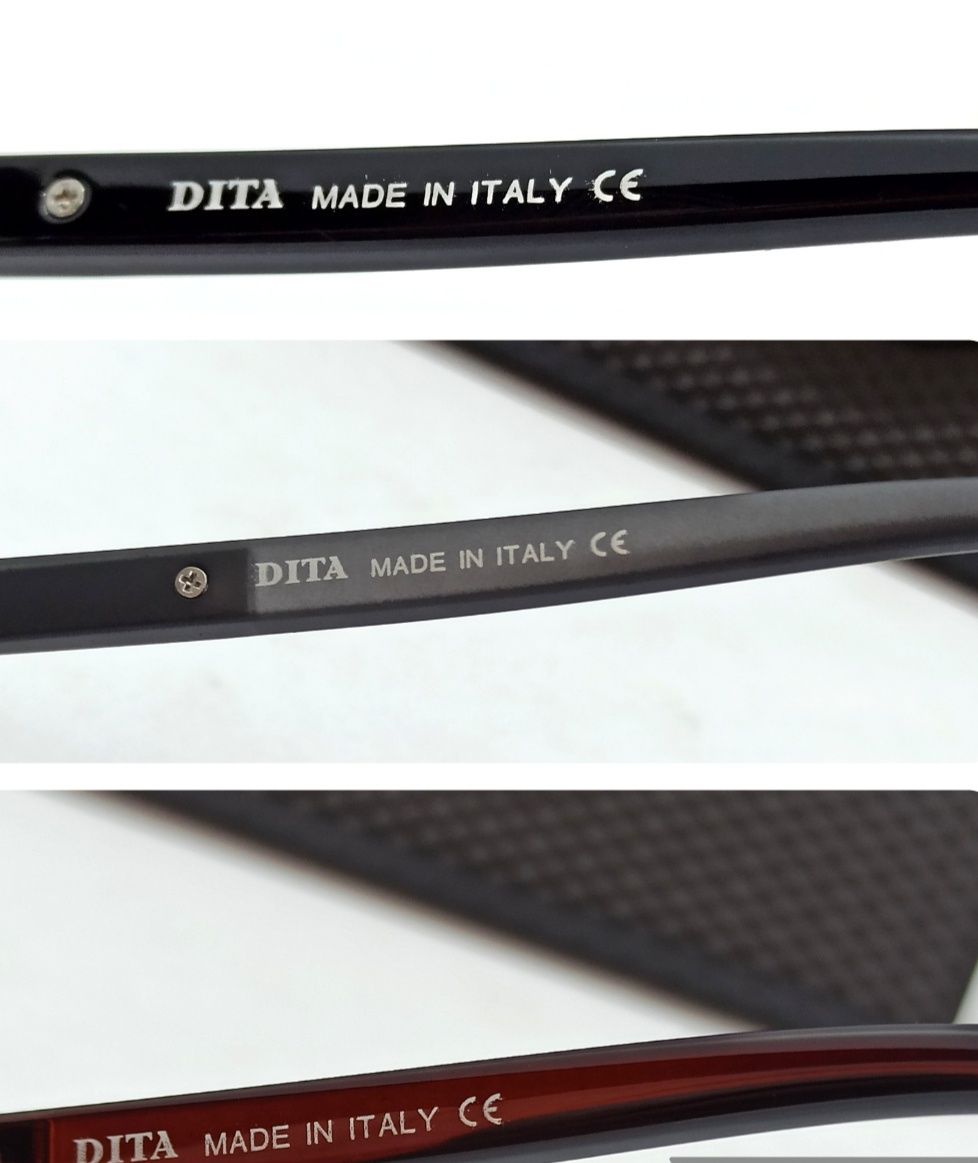 Dita очки мужские стильные черные голубые коричневые в футляре