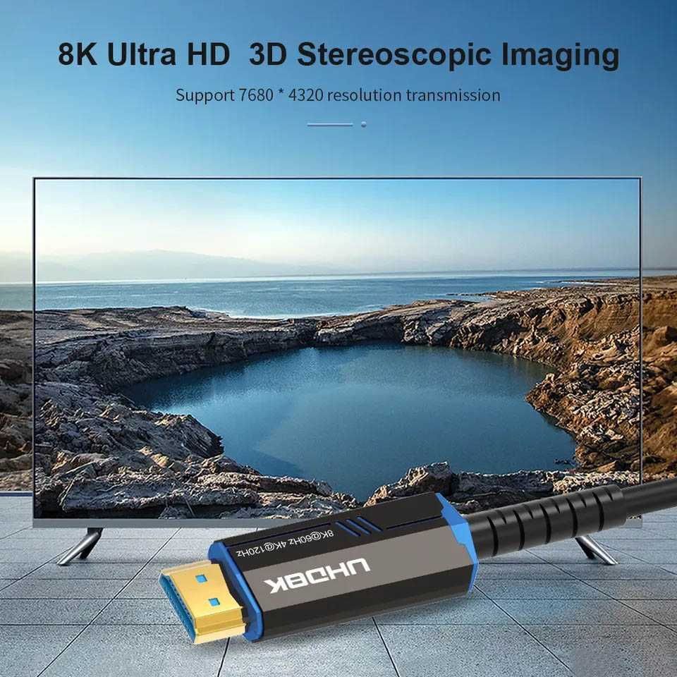 Оптический кабель HDMI 2.1 8k 60hz 4k 120hz 2k 144hz 240hz 10/15/20 м