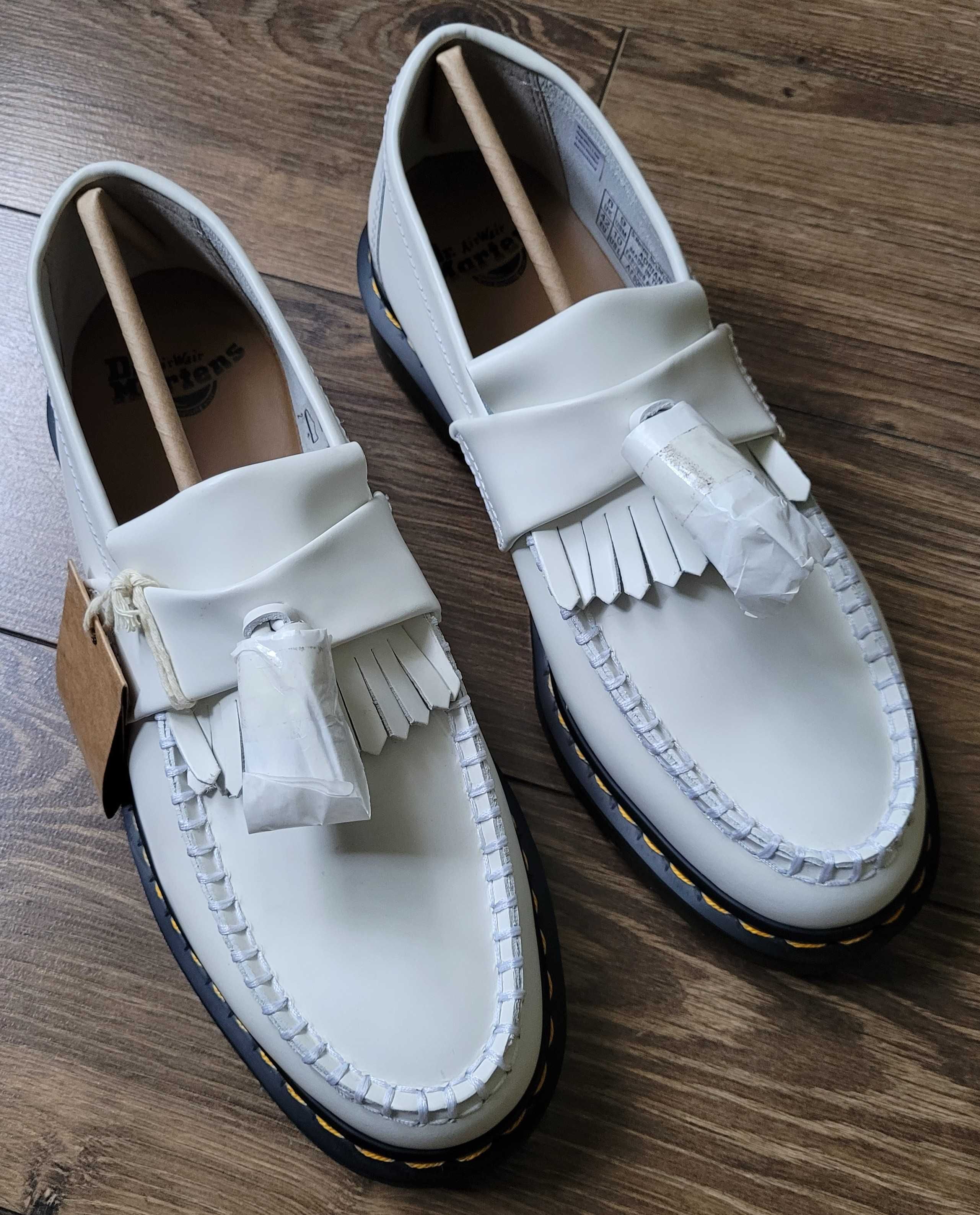 buty Dr. Martens Adrian EU 42 UK 8 białe skórzane White NOWE