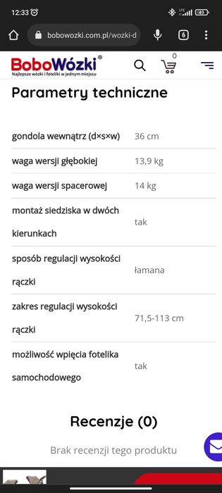 Wózek bliźniaczy spacerowy