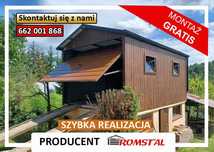 Garaż Blaszany 3x5 DREWNOPODOBNY/ Schowek /Garaże Blaszane  -ROMSTAL*