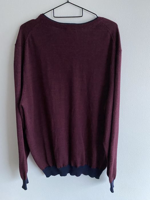 Męski sweter wełna merino L