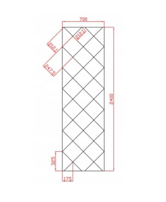 Lustra dekoracyjne fazowane Glamour 70x240 cm