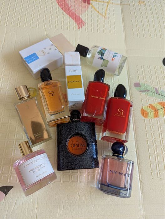 Оригінальні парфуми Black opium, Si, Si passione, Gritty Chantilly