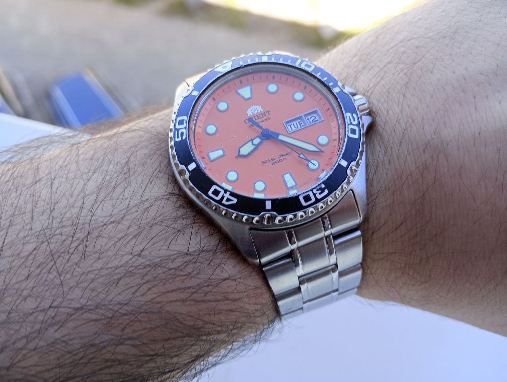 Piękny kolor zegarek orient Ray Diver automat ni casio certina rakieta