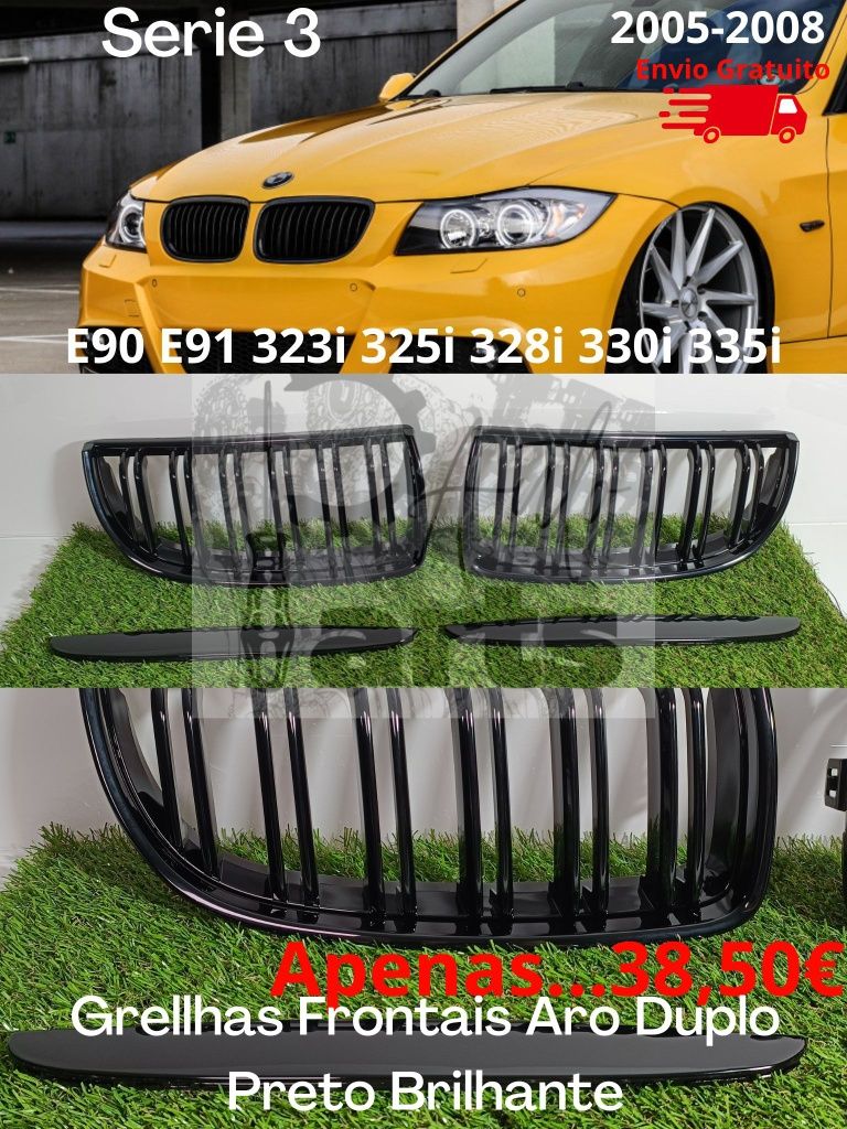 Grelhas Frontais BMW Série 3 E90 E91 323i 325i 328i 330i 33