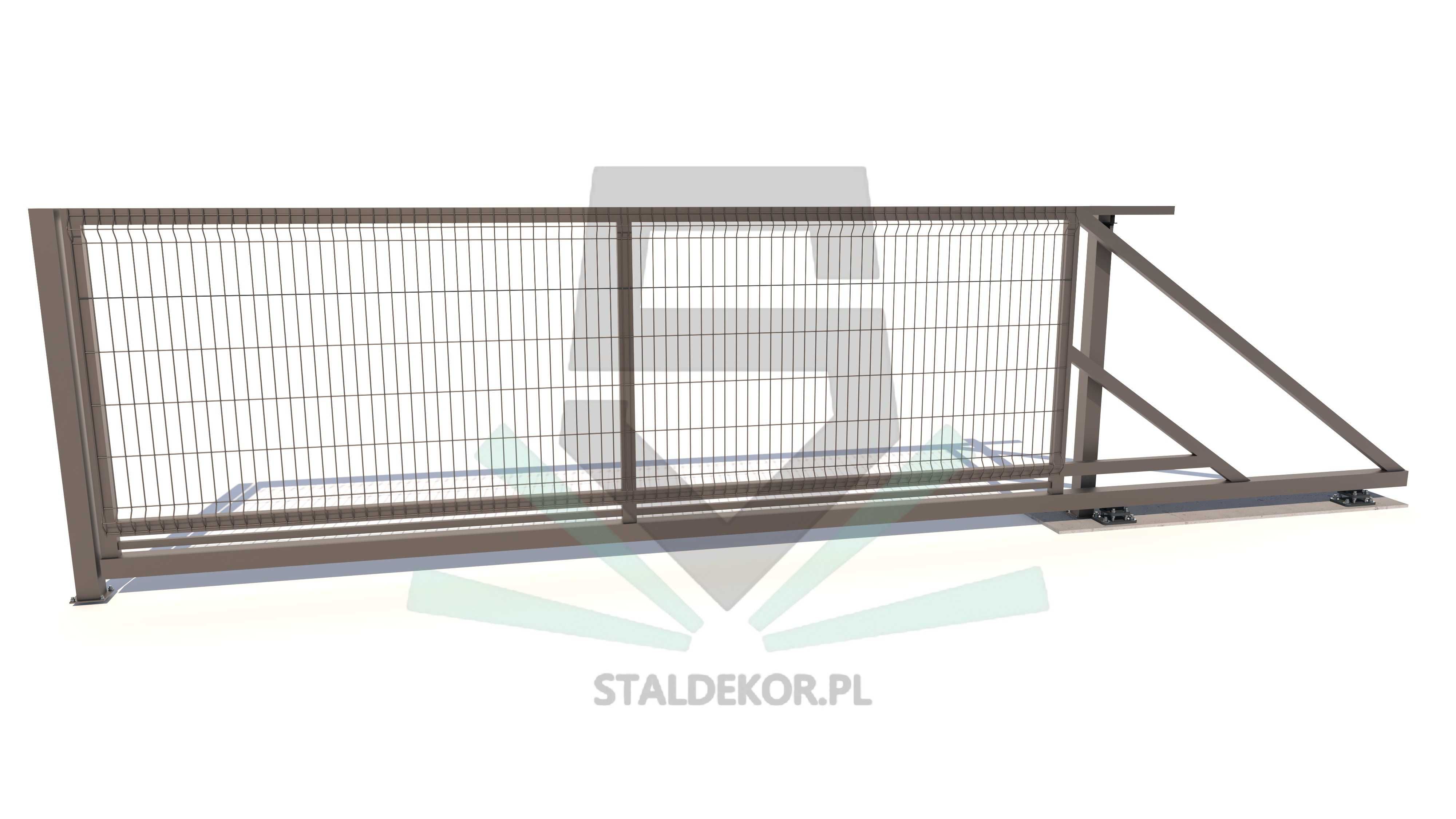 Brama przesuwna panelowa 4/1,5m panel fi5. Transport. Producent.