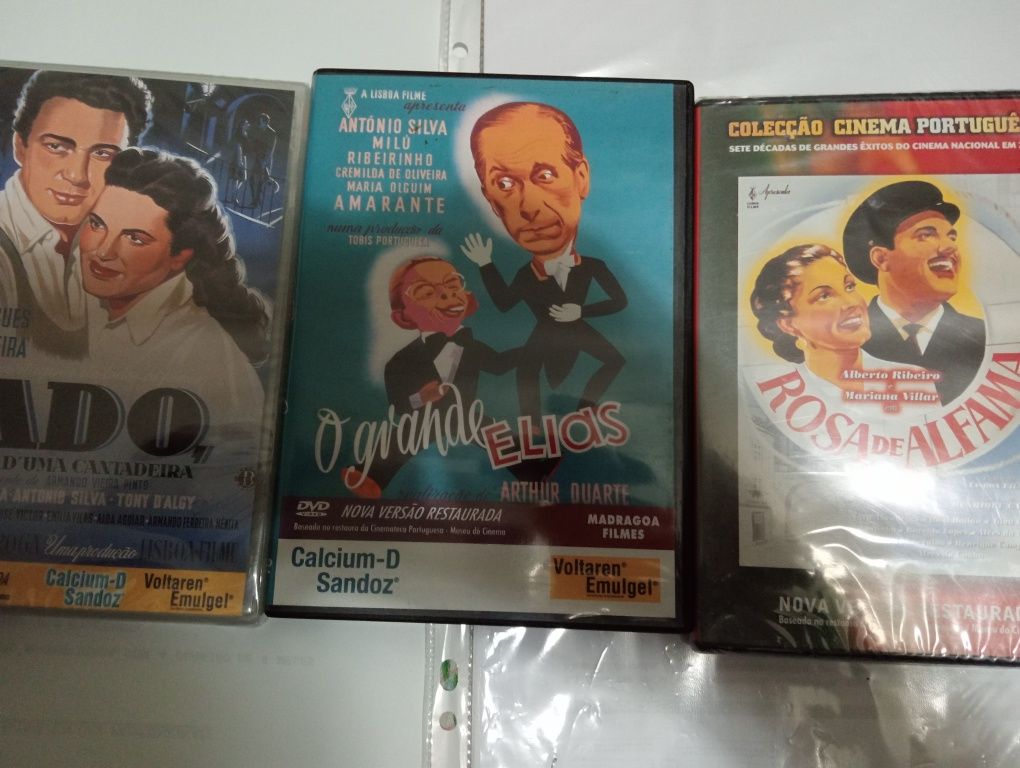 Filmes portugueses o grande Elias,Fado,Rosa de alfama DVDS oportunidad