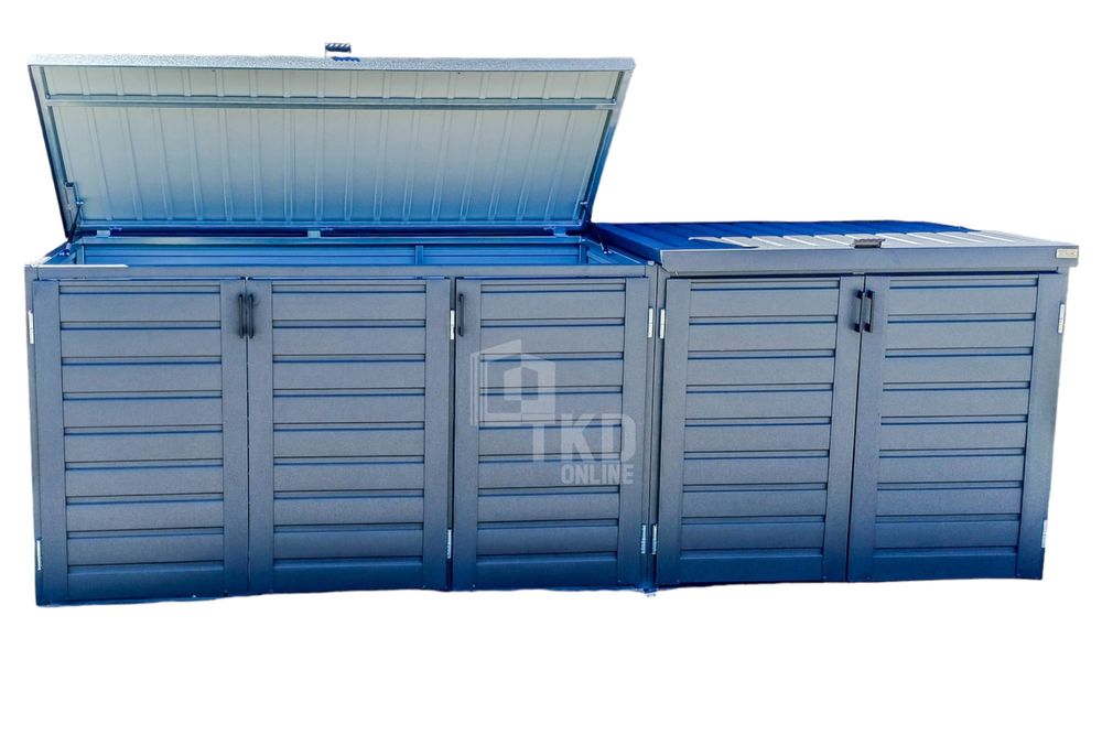 Zabudowa Koszy Na Śmieci Wiata  Obudowa 345X80X120 Cm 5X240L  Tkd349