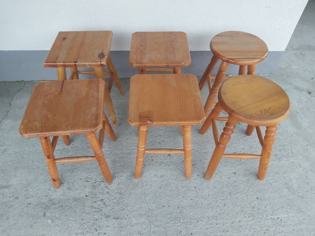 Sz-n dostawa gratis TABORET  taborety drewniane z poduchami 6 sztuk