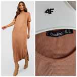 BOOHOO M-2XL długa luźna sukienka maxi owersizowa