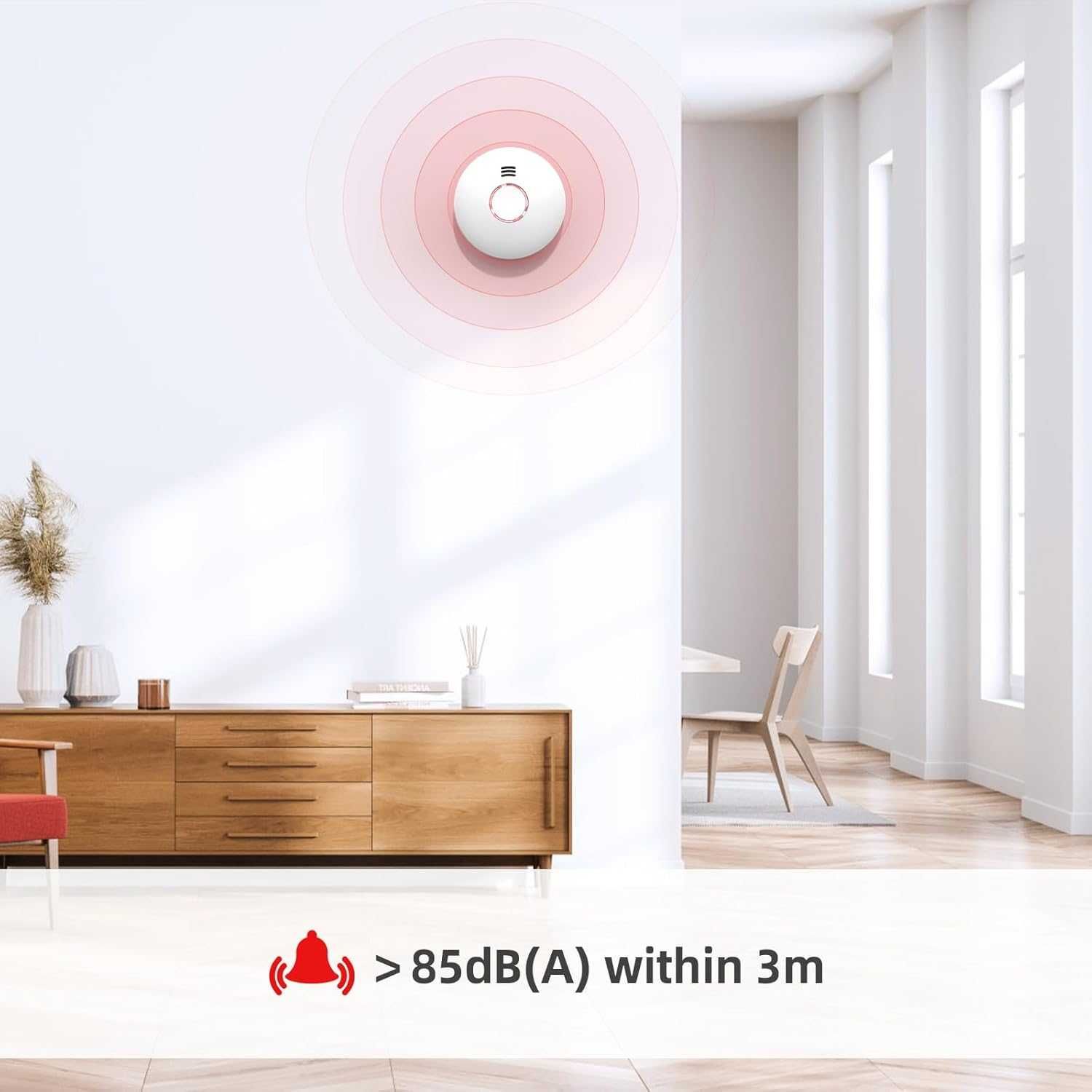 Czujnik dymu smart Wi-Fi/ TUYA, GS558D/ zestaw 2 szt