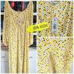Sukienka maxi Z rozporkiem wiskoza 6xl 52 boho kwiaty dress dekolt ser