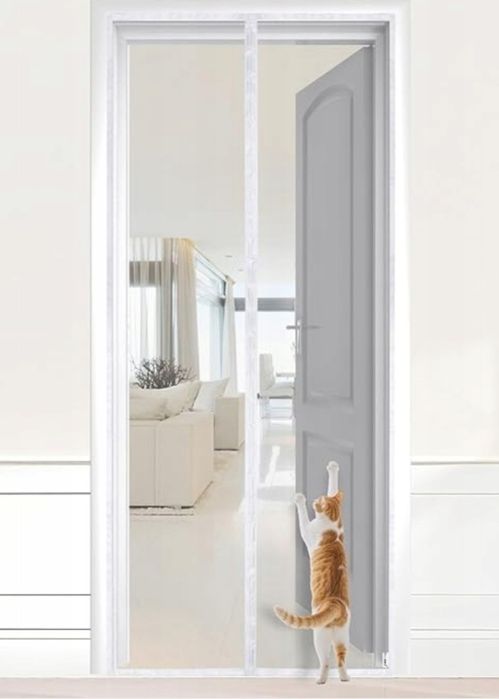 Hoomee Moskitiera Magnetyczna Na Drzwi Biała 90x200cm