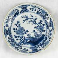 Taça Porcelana da china, Dec. Azul e Branco, Kangxi, séc. XVII/XVIII