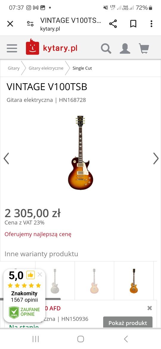 Gitara elektryczna Vintage