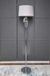 Home&you nowa lampa stojąca wys. 160 cm kolor srebrny szary glamour