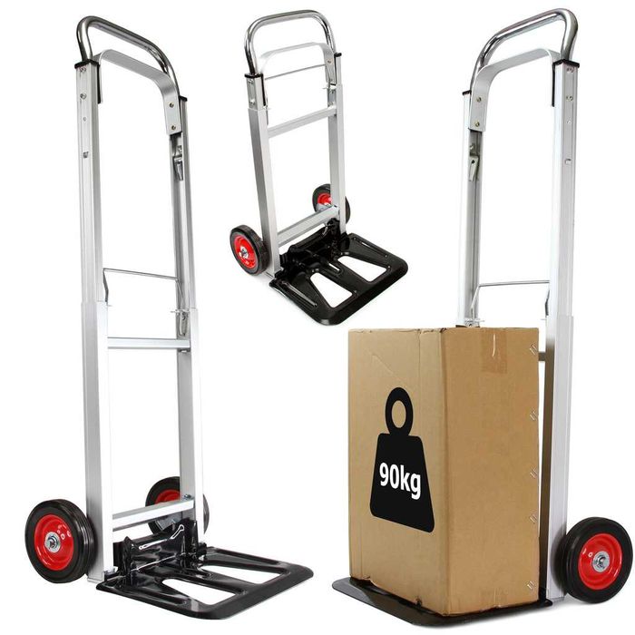 Wózek transportowy dwukółkowy na 2 kołach ogrodniczy 90KG / SKŁADANY