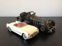 1:18 New Toy MF-317 Chevrolet Corvette e Calhambeque Em Chapa