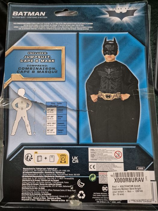 Strój batman na karnawał ,imprezy 128/134