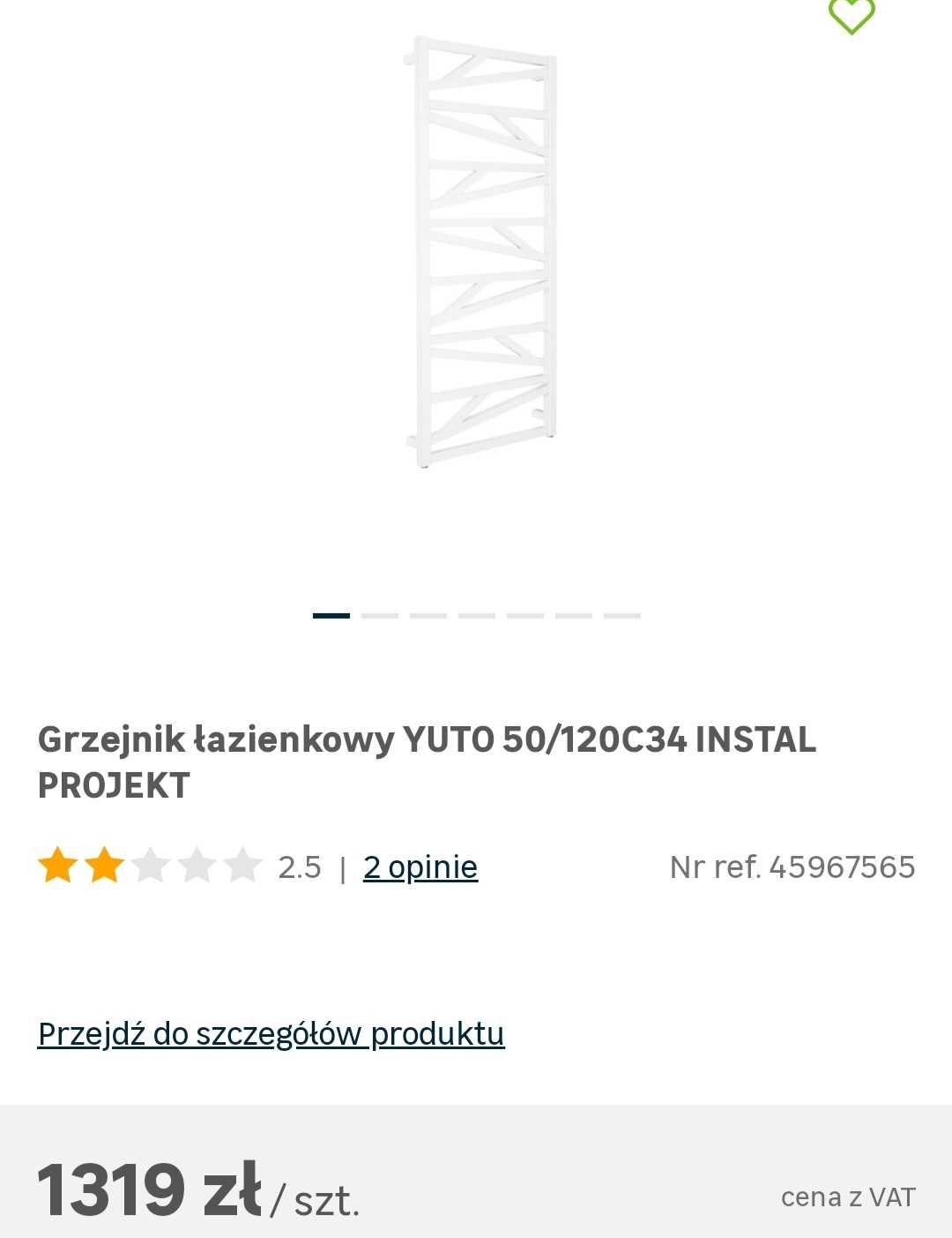 Grzejnik dekoracyjny łazienkowy