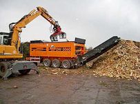 Usługi rębakiem Doppstadt korzenie, gałęzie, drewno, HDS. PRZESIEWANIE