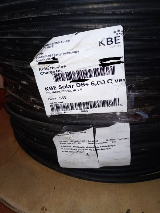 Кабель Solar DB 6 мм2