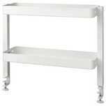 Dostawka na biurko przykrecana półka ikea biala metalowa