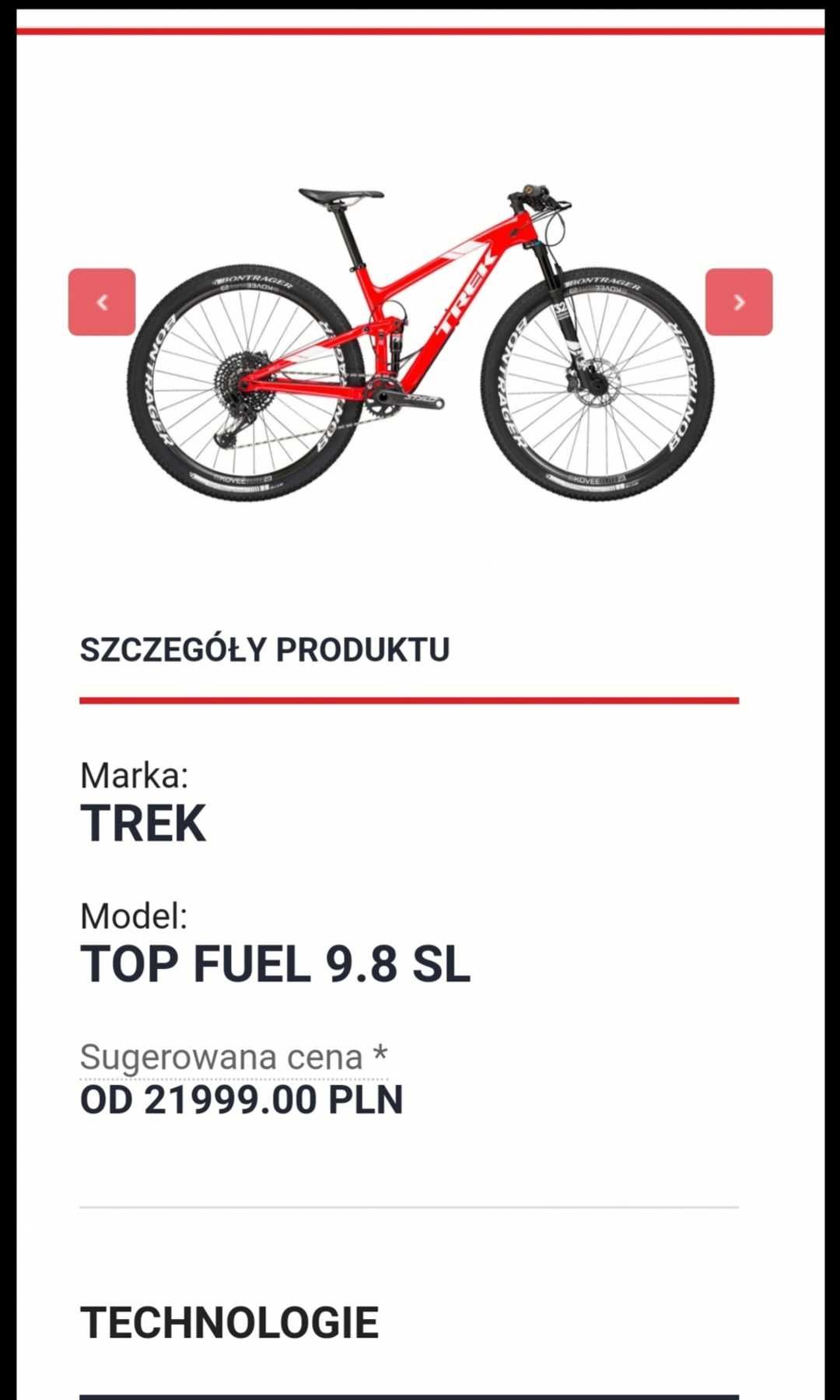 Rower Trek  Full Carbon 9.8 SL