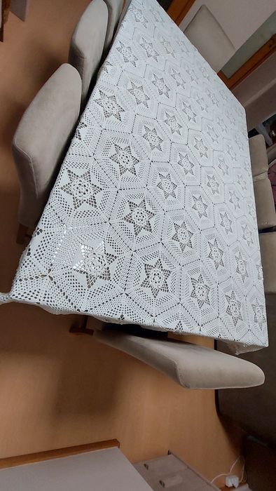 Toalha antiga (30 anos ) renda feita à mão