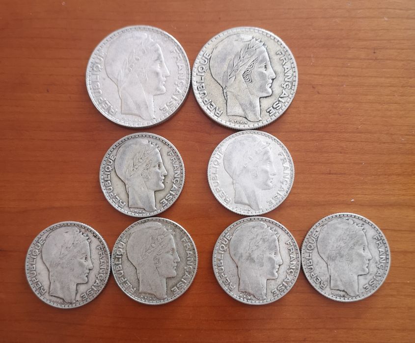 moedas prata 10 e 20 francs Turin (#8)