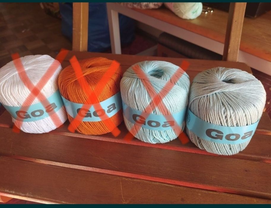 Novelos saldos de lã acrílico, algodão, trama rústica, fab em Portugal