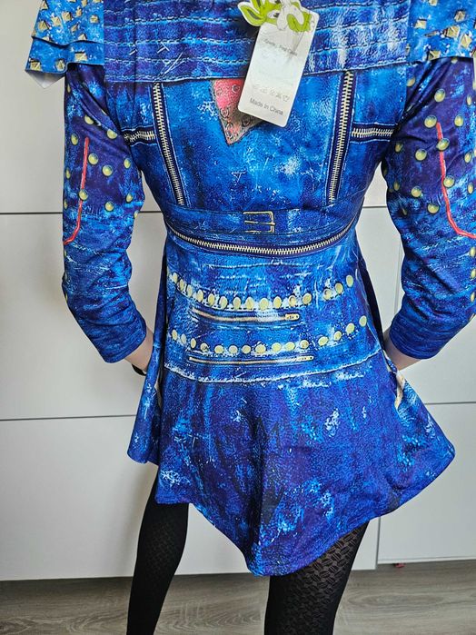 Strój Evie / Mal Disney Descendants + peruka – kostium cosplay 130 cm