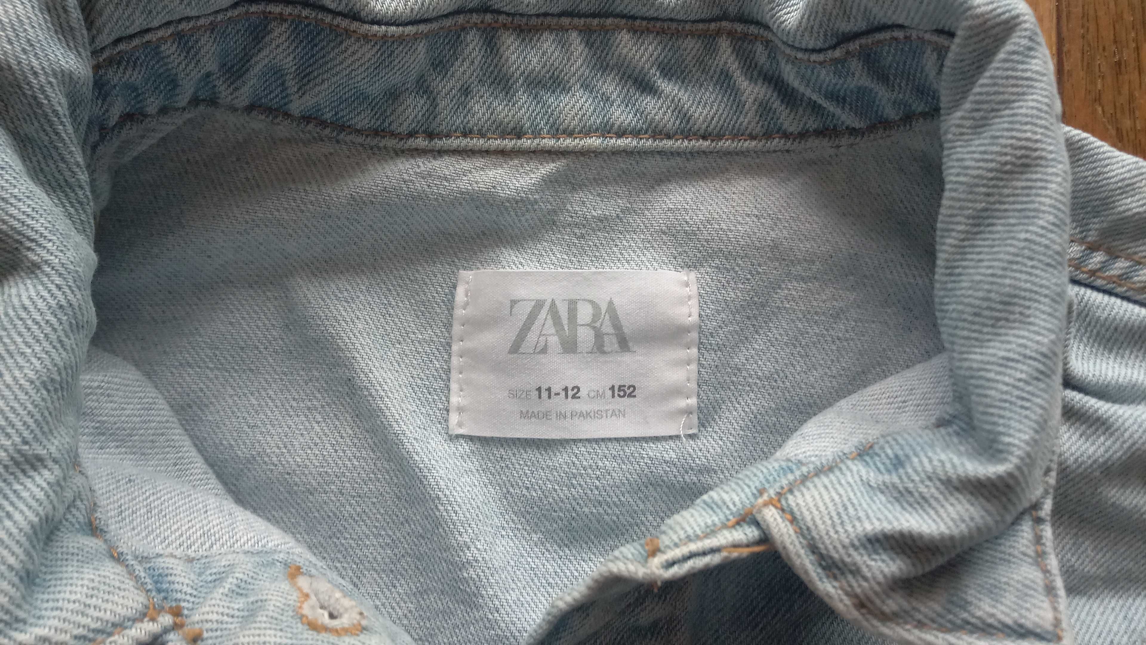Kurtka jeansowa dla dziewczynki Zara. Wiek 11-12. Rozmiar 152.