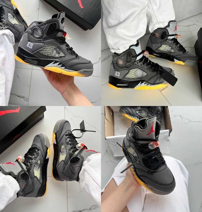 Кроссовки Nike Air Jordan 5 Retro Off-White Muslin 36-45 Хит Осени!