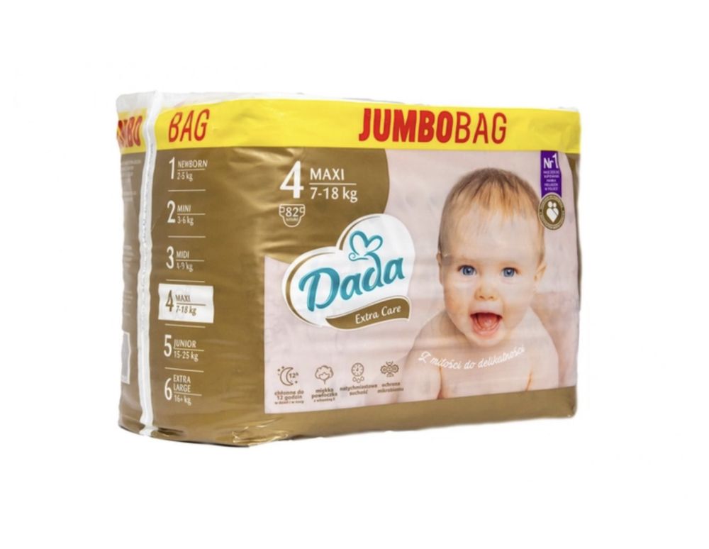 Підгузки подгузники дада 4 dada 4 jumbo bags