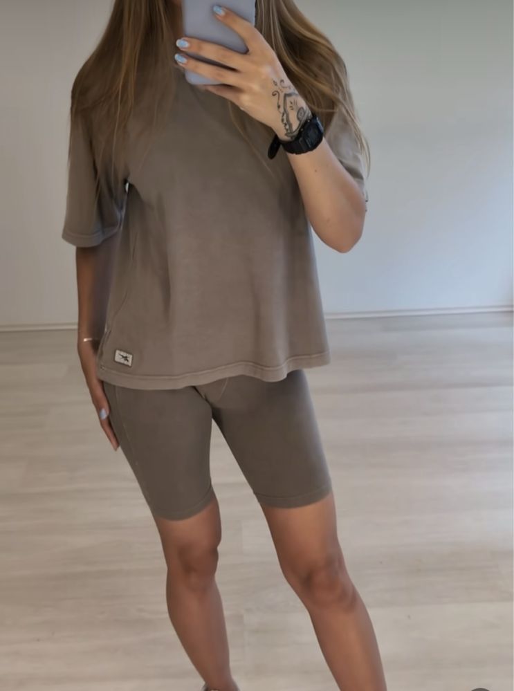 Костюм футболка шорти хаккі reebok