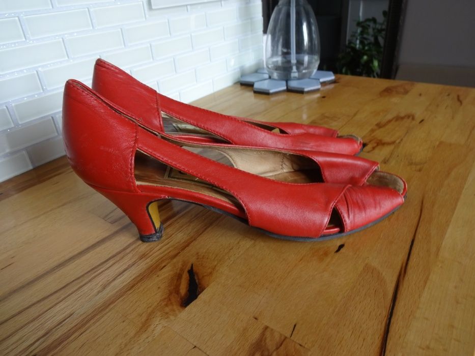 buty skóra koralowy kolor 38