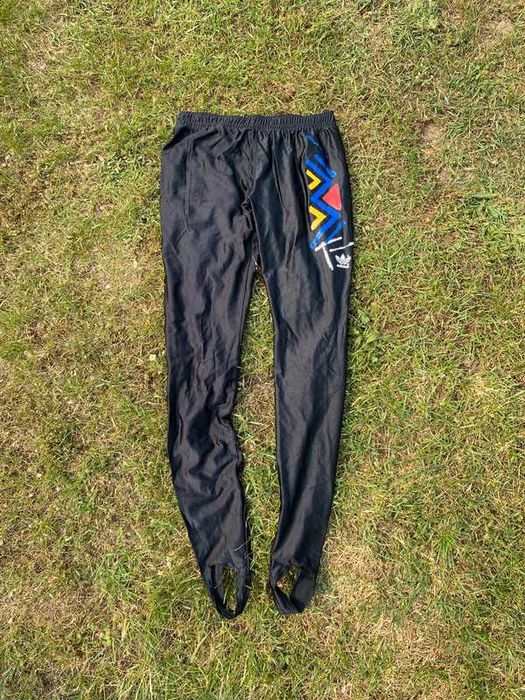 Spodnie dresowe sportowe damskie Adidas vintage M czarny sport