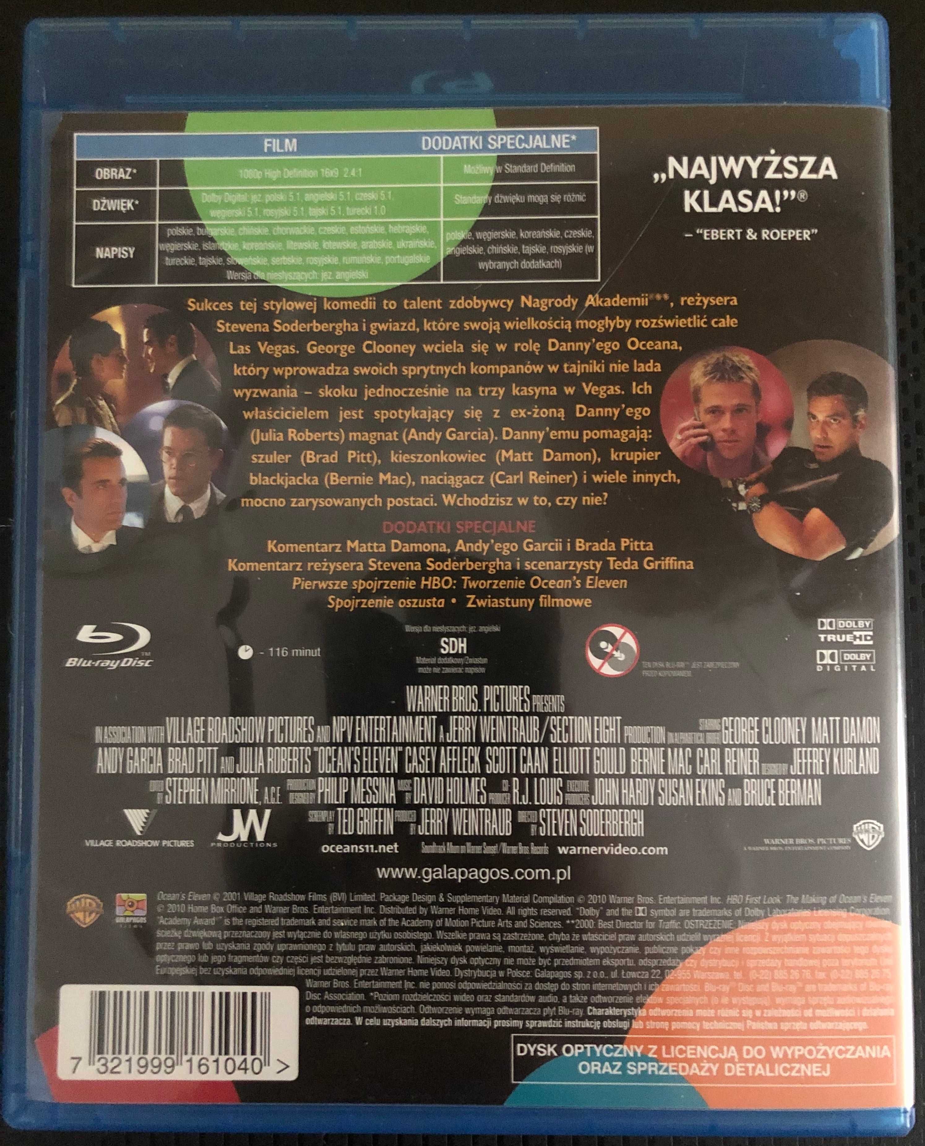 Ocean’s Eleven: Ryzykowna gra 2001 Blu-ray PL Polskie Wydanie