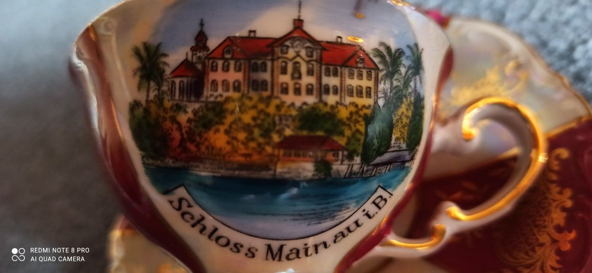 Porcelana GVD Echt Gold DUO Mokka Schloss Mainau