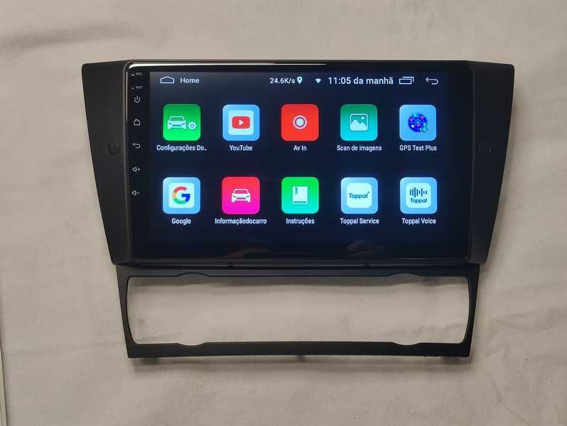 Rádio 2 DIN Android para BMW Serie 3 E90 E91 E92 E93 - Novo Garantia