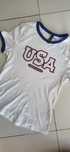 Koszulka dziewczęca H&M Divided biała T-shirt biały USA Track&Field ro
