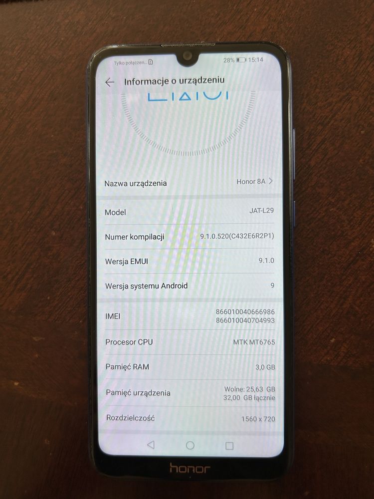 Telegon Honor 8A